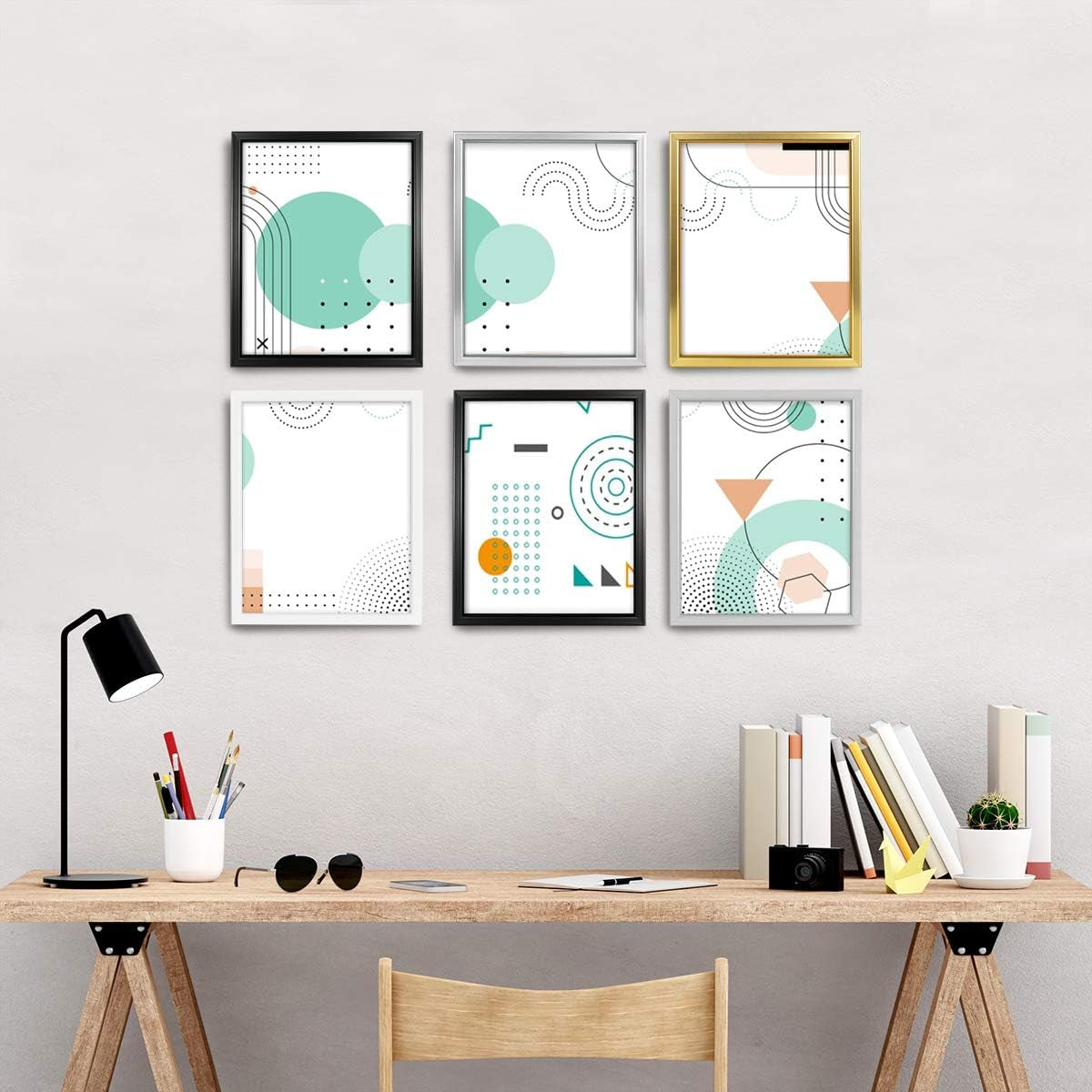 8X10 Picture Frames, White Photo Frames for Wall or Tabletop Display, Simple Design Glossy Finish Frame Perfect for Home Decoration, Office, Hotel and Various Ceremonies Praties