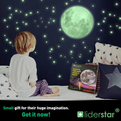 Glow in the Dark Moon and Stars Wall Decal