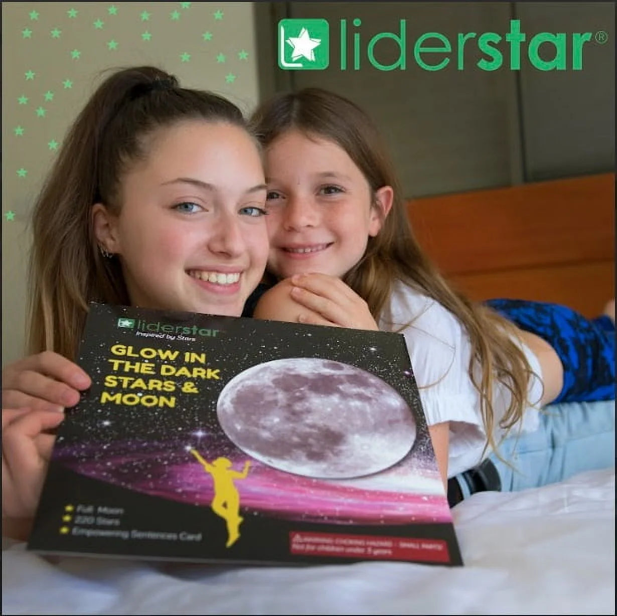 Glow in the Dark Moon and Stars Wall Decal