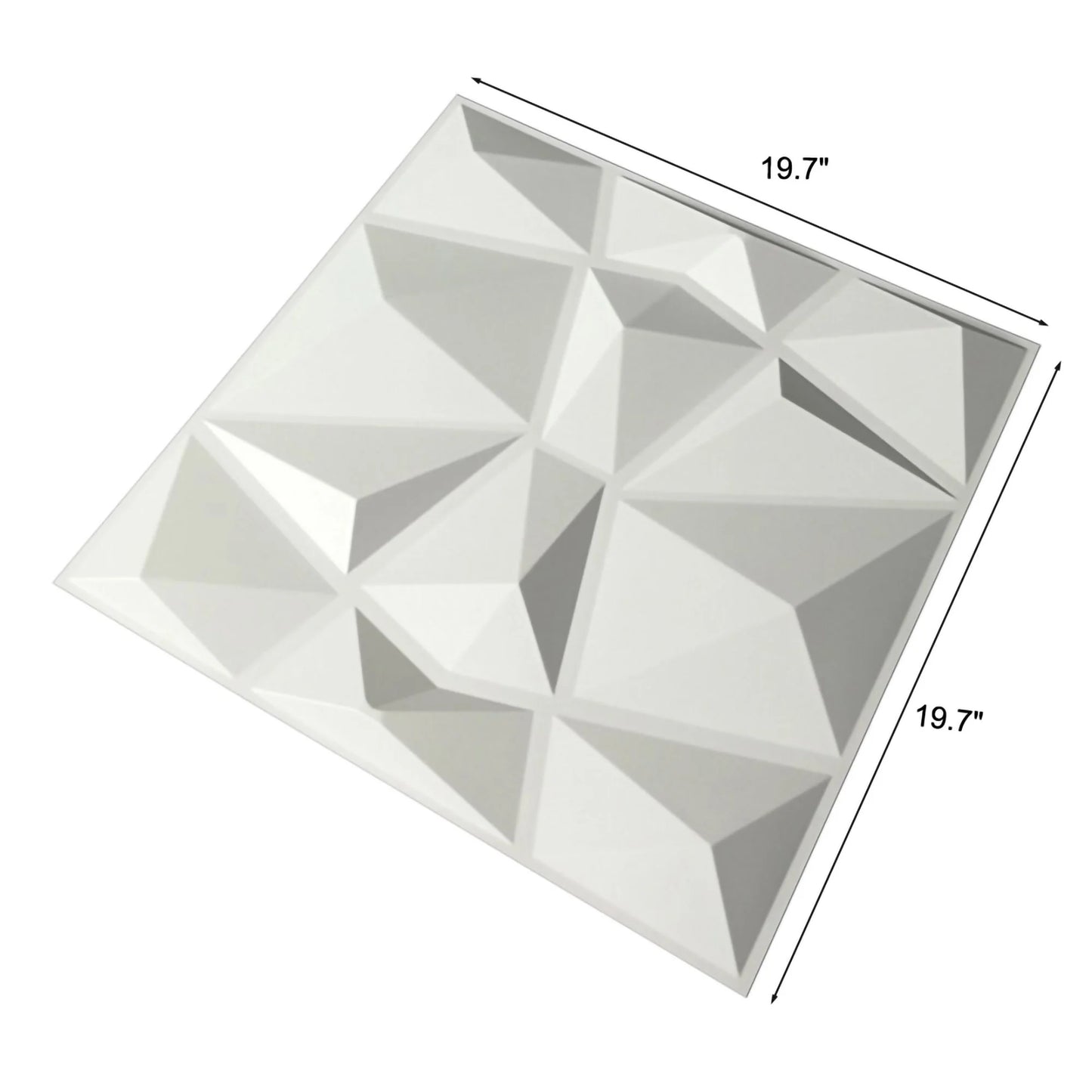 12-Pack 19.7 In. X 19.7 In. PVC 3D Wall Panel in White