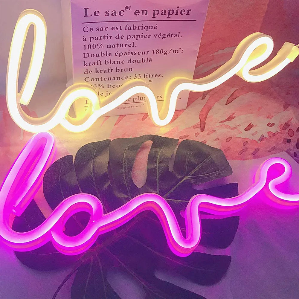 Usb/Battery LED Neon Sign Lights Party Wall Art Decor Room Bar Beer Neon Lamps Wall Hanging Neon Signs Musical Note Night Lights