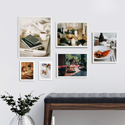 8X10 Picture Frames, White Photo Frames for Wall or Tabletop Display, Simple Design Glossy Finish Frame Perfect for Home Decoration, Office, Hotel and Various Ceremonies Praties