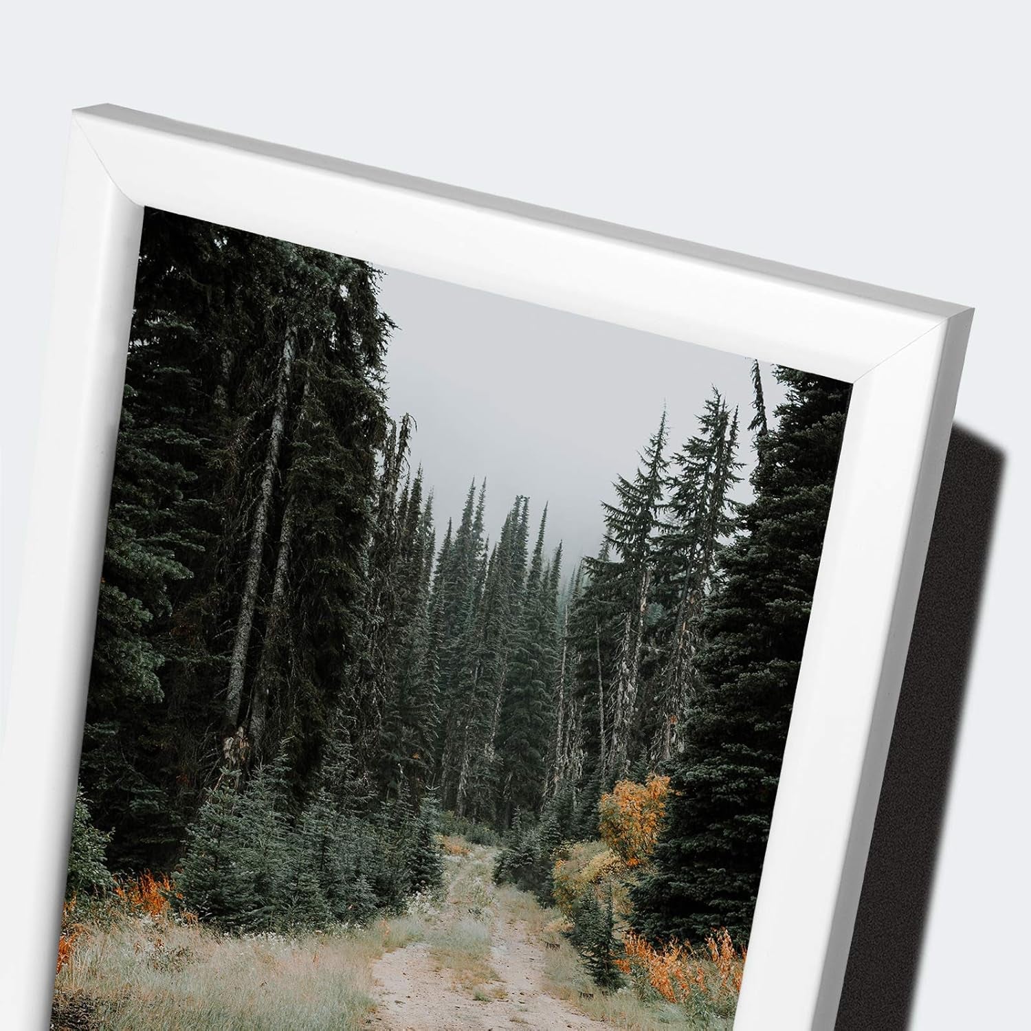 8X10 Picture Frames, White Photo Frames for Wall or Tabletop Display, Simple Design Glossy Finish Frame Perfect for Home Decoration, Office, Hotel and Various Ceremonies Praties