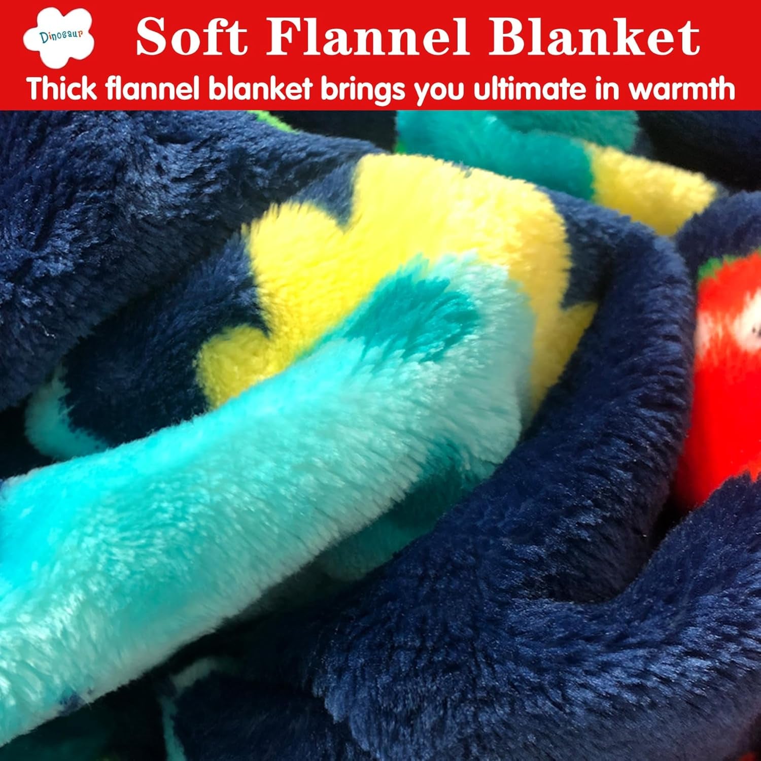 Dinosaur Toddler Blanket Gifts for Boys and Girls, Plush Dino Throw Blanket for Kids and Adults, Thick and Warm Kids Blanket Birthday Gifts for Teens (Dinosaur, 50X60 Inches)